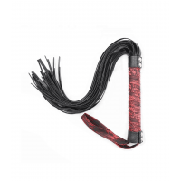 Love in Leather Red Jacquard Print Flogger